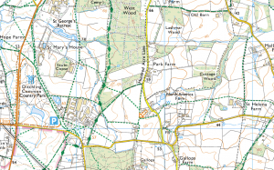 Detailed map of the memorial stile area