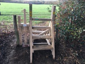 Memorial stile in its countryside setting
