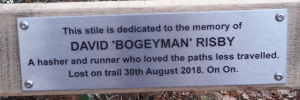 Memorial plaque for David Bogeyman Risby