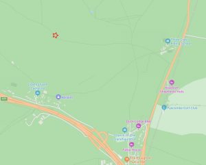 Location of Chopper's memorial gate on Wolstonbury Hill