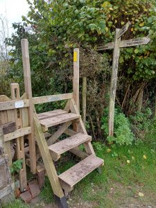 Side view of the memorial stile